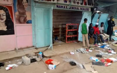 AFFECTED TRADERS ACCUSE SOME COUNCILORS OF CONNIVING WITH A NAMED BUSINESSMAN IN THE DEMOLITION OF THEIR MAKESHIFT SHOPS IN KAMWALA